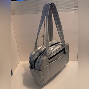 Calpak Luka silver puffer mini duffle.